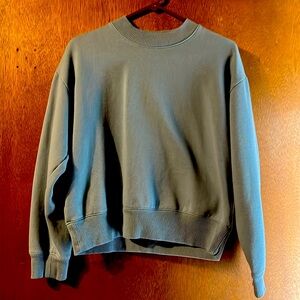 plain blue sweater